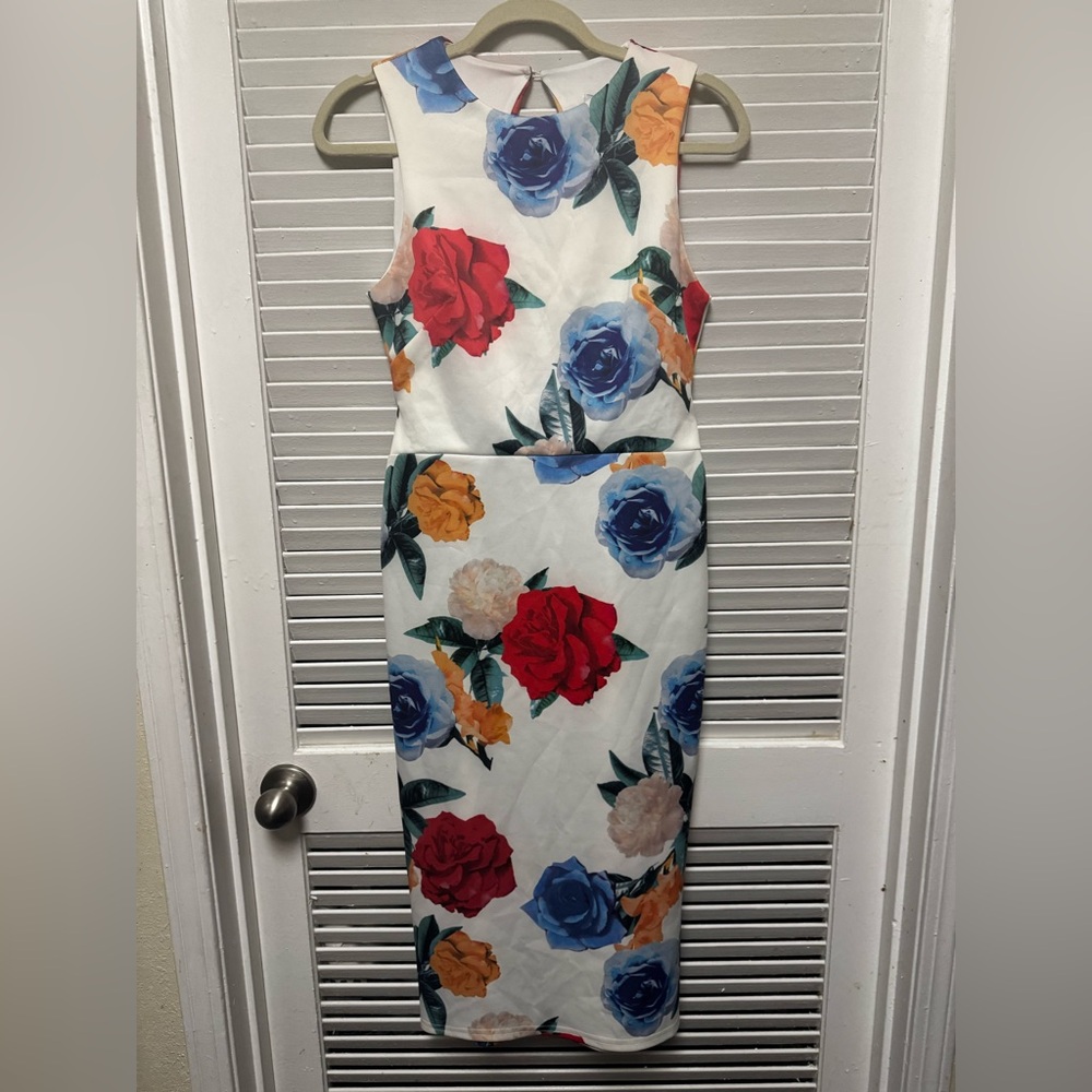 True Violet NWT 14 white floral dress
